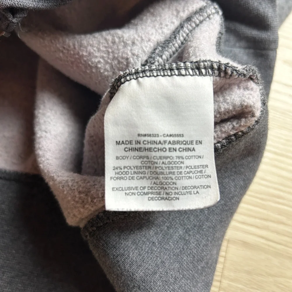 Nike Air Jordan Mens Large Full Zip Hoodie Charcoal Grey Big Jumpman Back Patch